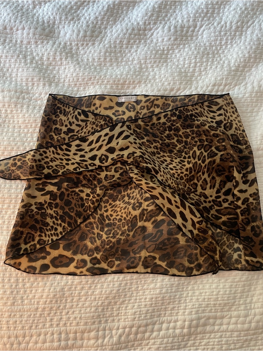Leopard Print Sarong Skirt